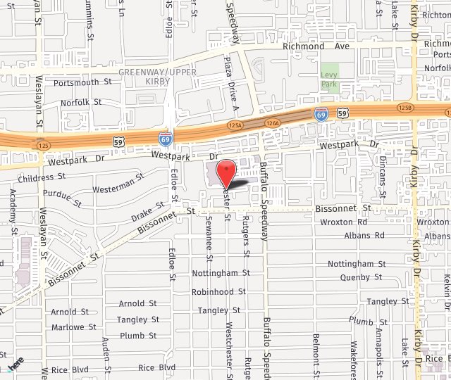 Location Map: 5252 Westchester St. Houston, TX 77005